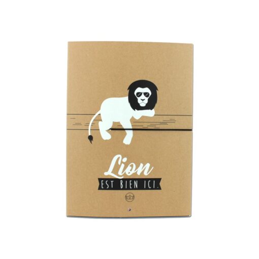 Carnet kraft lion