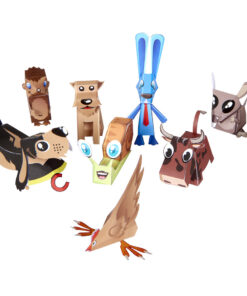 Kit 8 papertoys