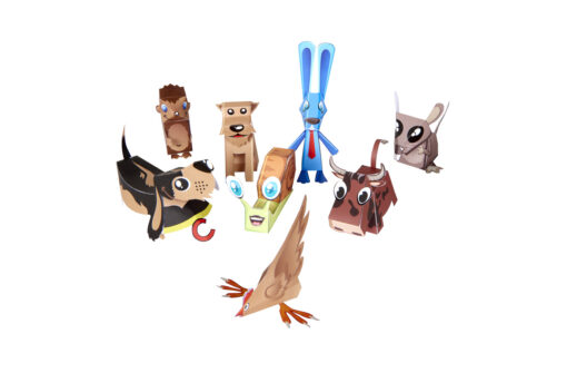 Kit 8 papertoys