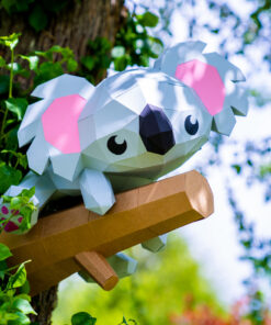 Alternative view of Koala sur branche en papier 3D