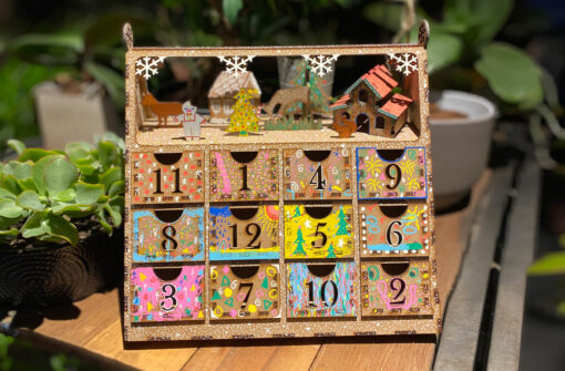 Calendrier de l'avent Sapin en bois – Image 4