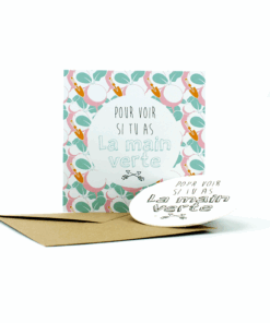 Carte à planter main verte