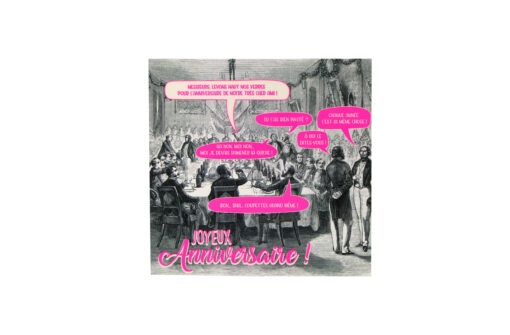 Carte anniversaire Gravure ancienne