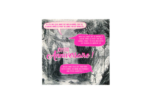 Carte anniversaire Gravure ancienne – Image 2