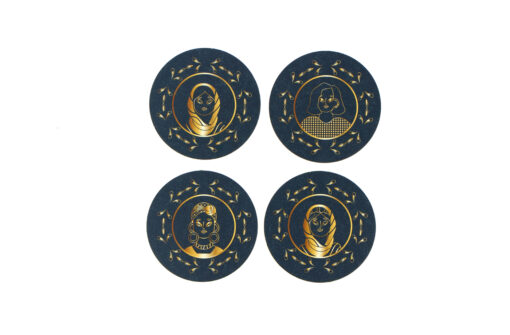 Sous verres carton Portraits féminins