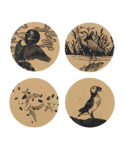 Sous verres carton Oiseaux