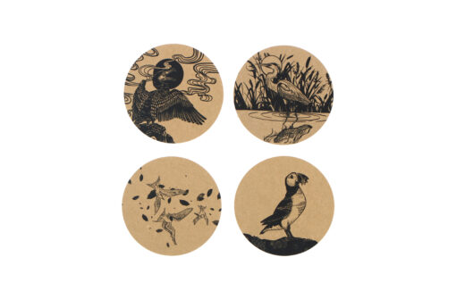 Sous verres carton Oiseaux