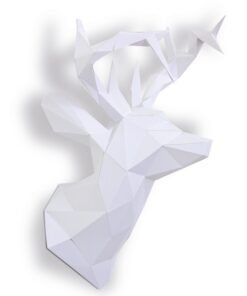 Alternative view of Tête de cerf en papier 3d