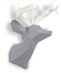 Tête de cerf en papier 3d