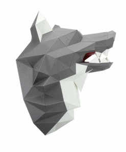 Loup en papier 3d