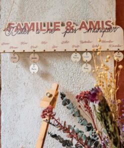Alternative view of Calendrier anniversaire en bois