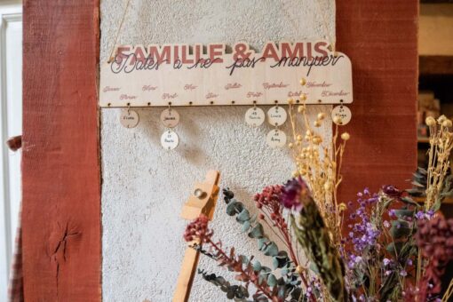 Calendrier anniversaire en bois – Image 2