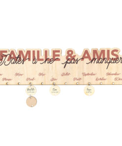 Calendrier anniversaire en bois
