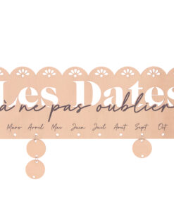 Calendrier anniversaire en bois