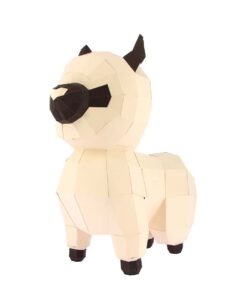 Alternative view of Bébé lama en papier 3D
