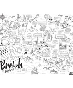 Poster Bretagne à colorier 1200 x 800