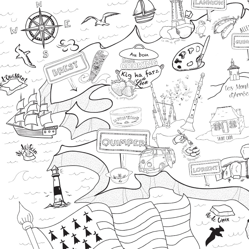Poster Bretagne à colorier 1200 x 800 – Image 4
