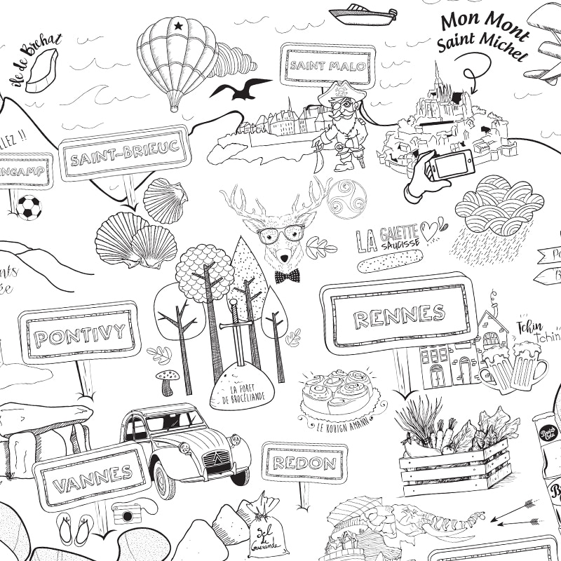 Poster Bretagne à colorier 1200 x 800 – Image 5