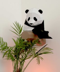Petit panda sur branche en papier 3D
