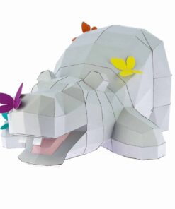 Alternative view of Hippo papillon en papier