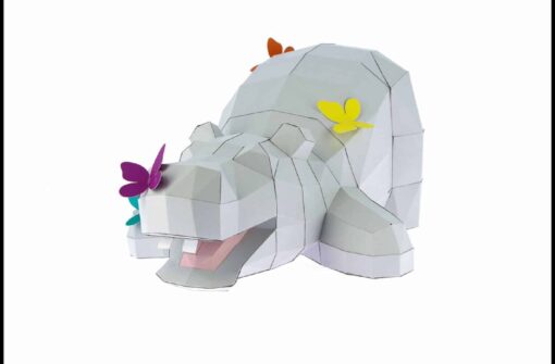 Hippo papillon en papier – Image 2