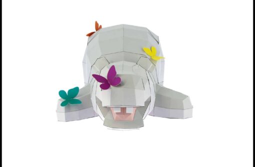 Hippo papillon en papier – Image 3