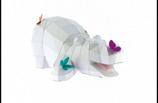 Hippo papillon en papier – Image 4