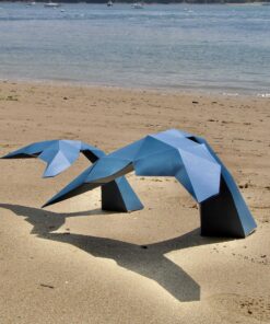 Alternative view of 2 Queues de baleines en papier 3D