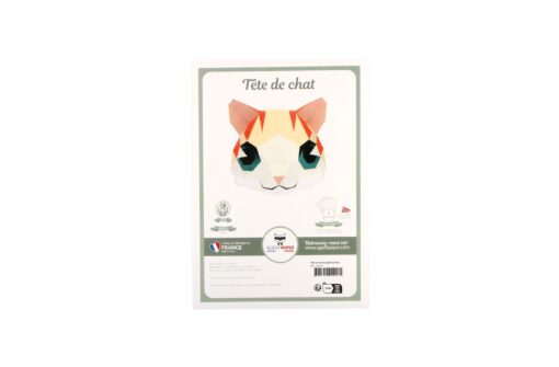 Tête de chat en papier 3D – Image 4