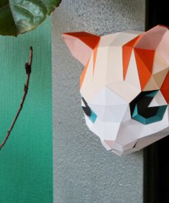 Alternative view of Tête de chat en papier 3D