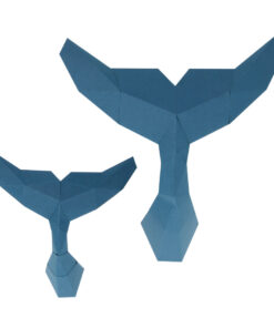 2 Queues de baleines en papier 3D