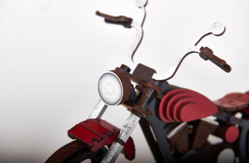 Motocyclette en bois – Image 3