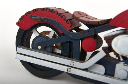 Motocyclette en bois – Image 4