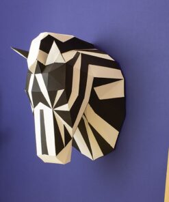 Alternative view of Honoré le zèbre en papier 3d