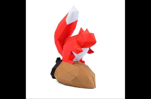 Gédéon l'écureuil en papier 3d