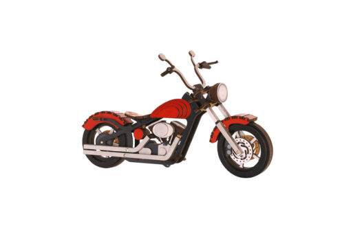 Motocyclette en bois