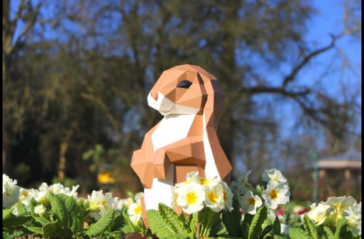 Lapin debout en papier – Image 3