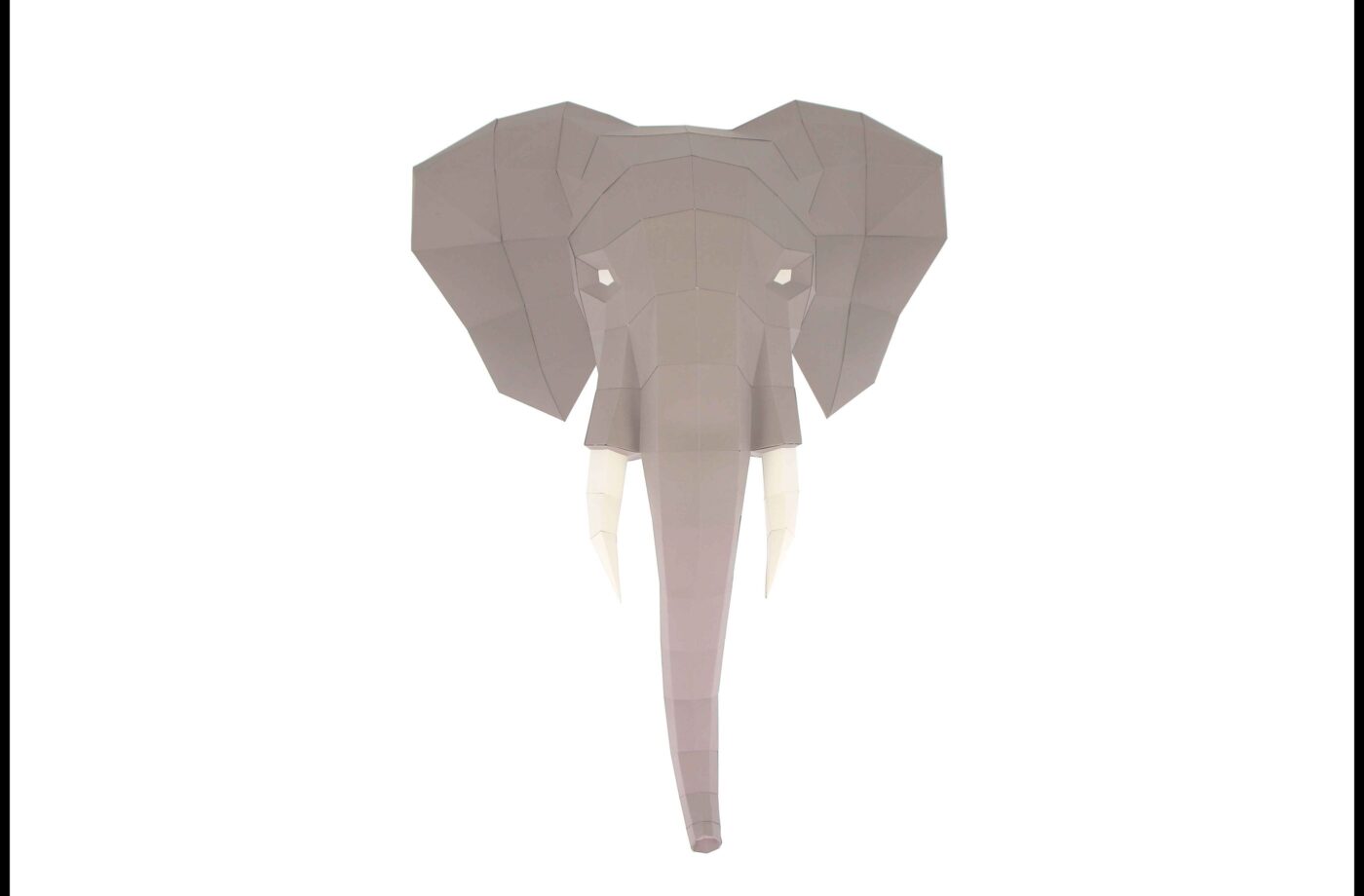 Tête d'éléphant en papier
