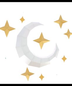 Lune et étoiles en papier