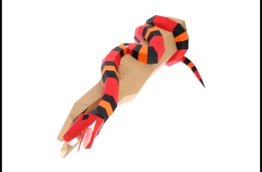 Serpent sur branche en papier