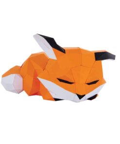 Petit renard couché en papier 3D