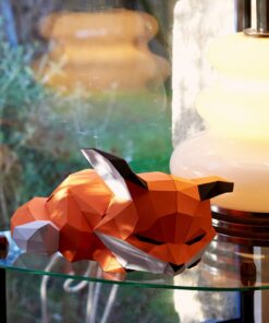 Alternative view of Petit renard couché en papier 3D