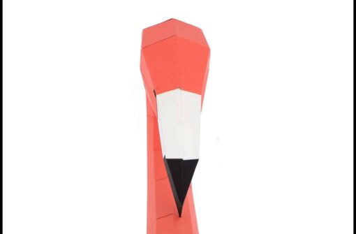 Flamant rose en papier 3D – Image 3