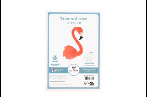 Flamant rose en papier 3D – Image 5