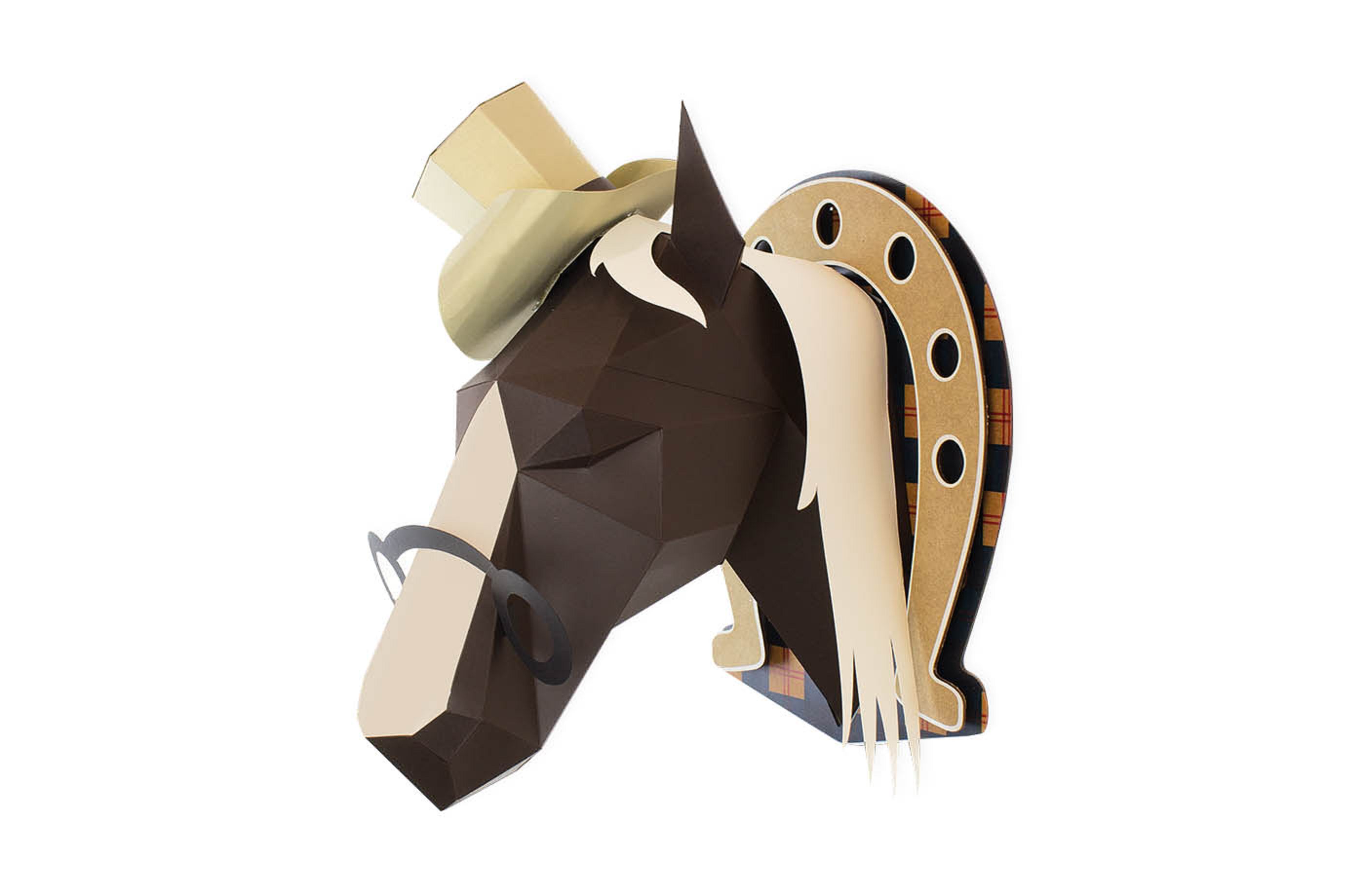 Cheval en papier 3D