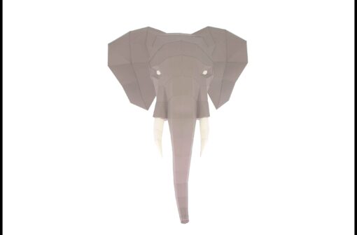 Tête d'éléphant en papier