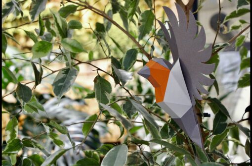 Rouge gorge en papier 3D – Image 2
