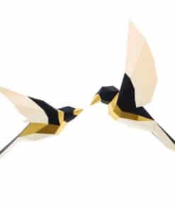 2 Oiseaux en papier 3D